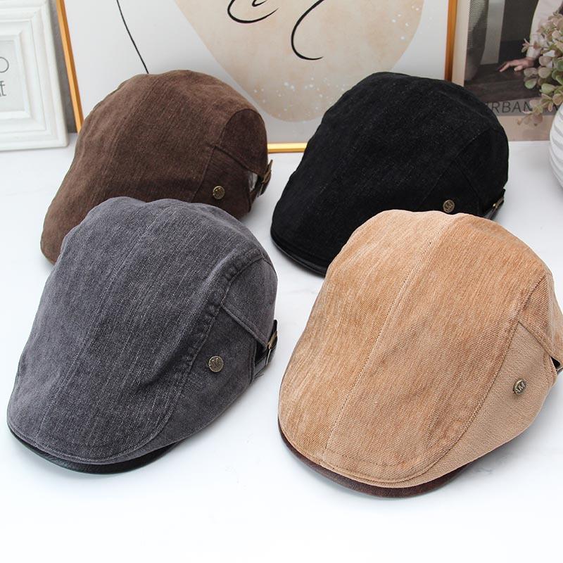 Autumn and Winter Versatile Boys and Girls Forward Hat Retro British Adjustable Rear Buckle Shows Face Small Outdoor Street Shooting Newsboy Hat