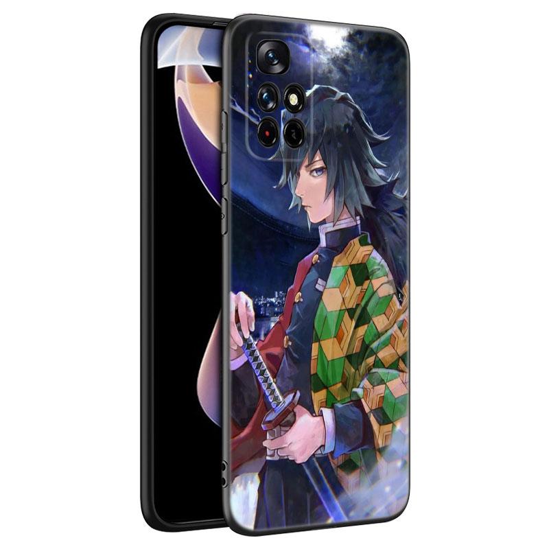 Anime Demon Slayer Phone Case For Xiaomi Redmi Note 7 8 9 10 Lite 11 11E 11T 12 Pro 11S 4G 10T 5G 8T 9S 10S Soft TPU Black Cover