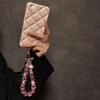New Butterfly Sparkling Diamond Phone Chain Anti-loss Portable Colorful Beaded Hanging Bag Keychain Short Phone Charm