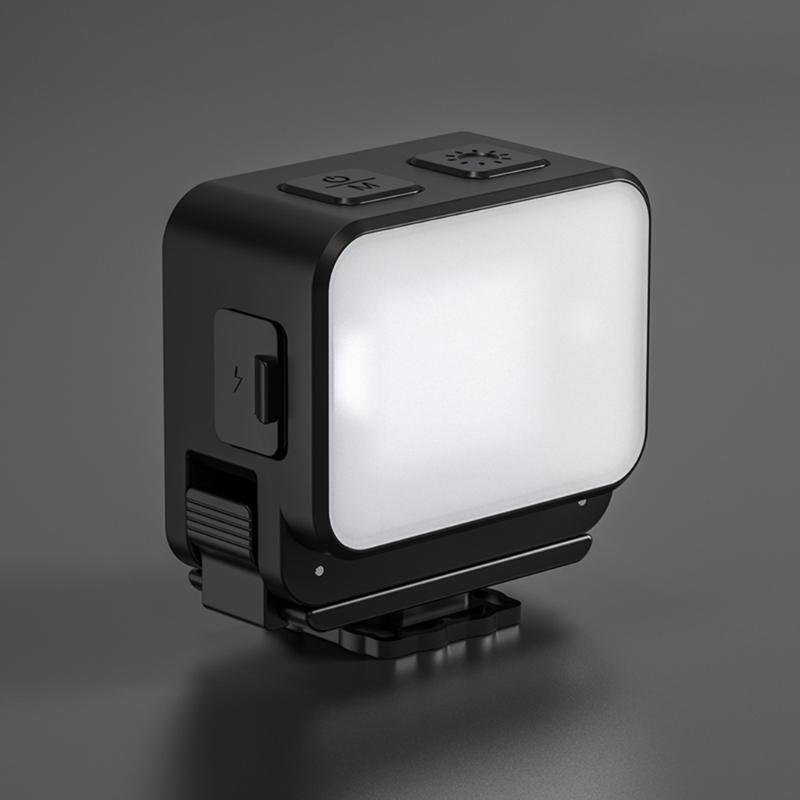 Mini LED Vloggings Light With Magnetic Mount And Waterproof Design For Action Cameras Cold Shoe Adapters 3000K 8700K Adjustable