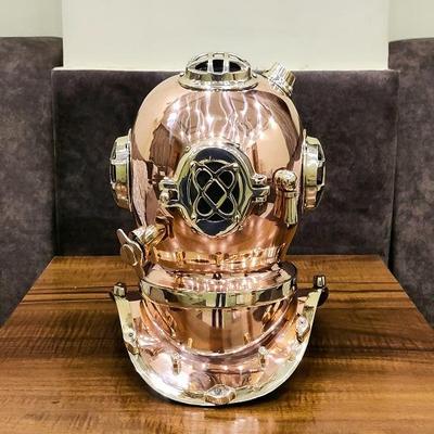Casco de buzos de cobre de latón, réplica de casco de buceo de la Marina de los EE. UU., casco de buzos de latón, regalo para la Marina de los EE. UU., regalo para el marido