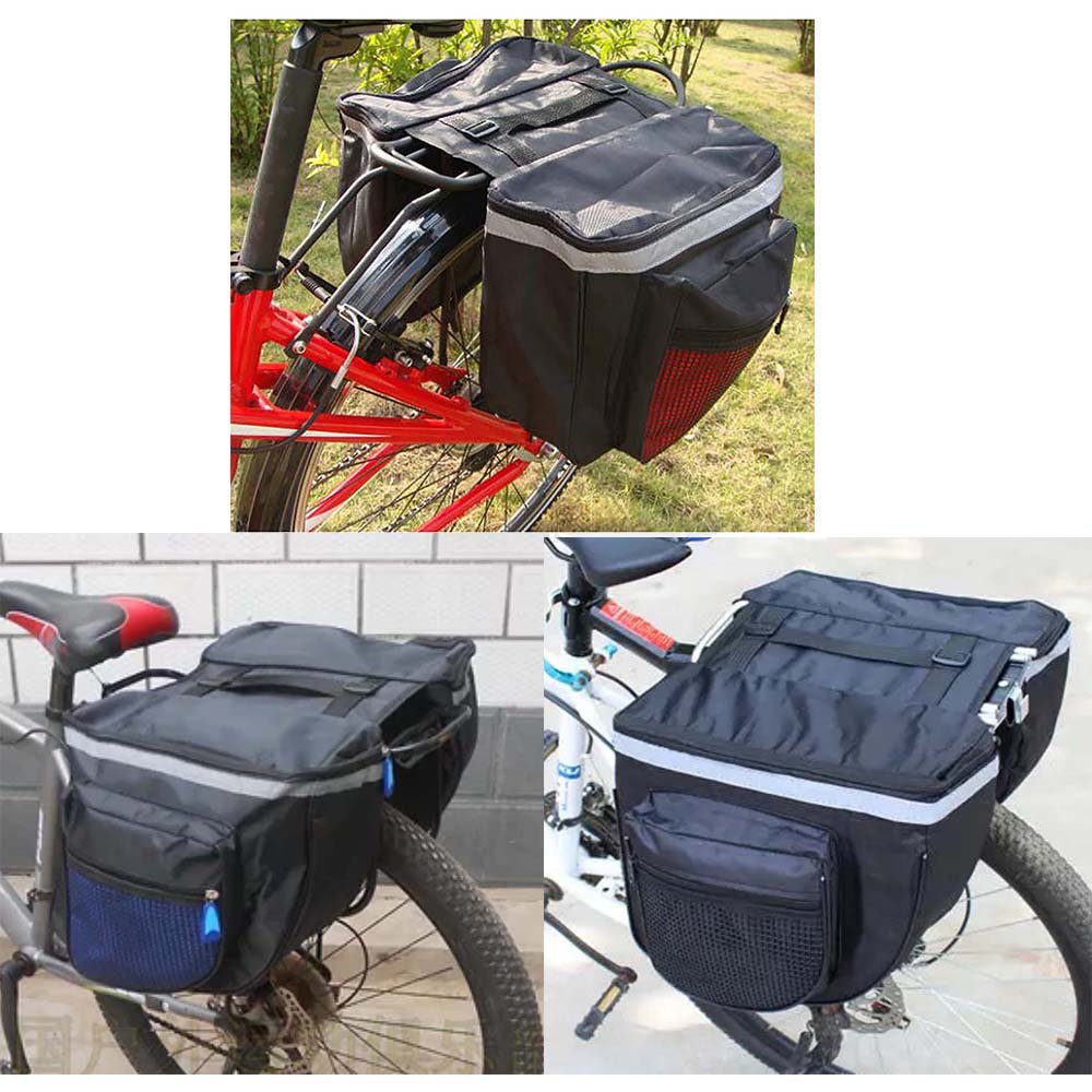 Waterproof Fabric Bicycle Cycling Rear Seat Saddle Package Double Panniers Bag