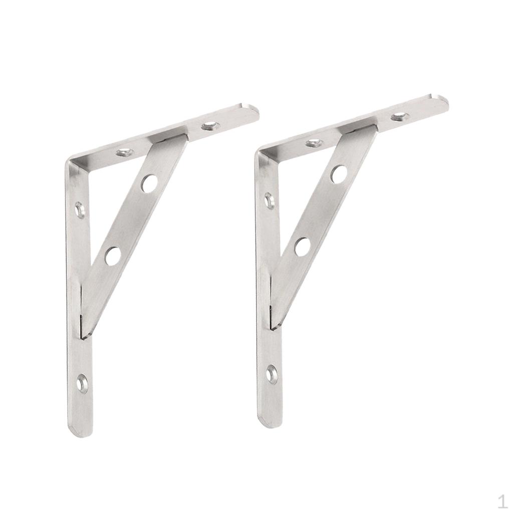 

Набор из 2 железных кронштейнов для полок, серебристый, L-образный, 6 дюймов