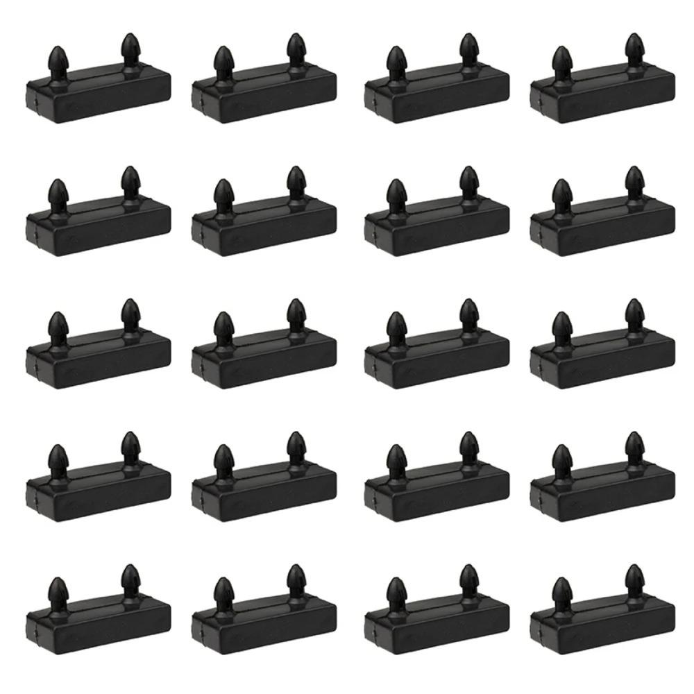 20pcs Replacement Bed Slat Holders Caps Plastic Black Bed Slats Connector Square Convenient Sofa End Caps Holder Sofa