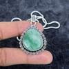 Green Apatite Gemstone Handmade 925 Sterling Silver Jewelry Pendant 1.89" M-2907