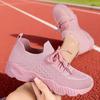 Women's 2026 Spring Flyknit Casual Shoes - Solid Color, Thick Sole, Height-Boosting European & American Style.
