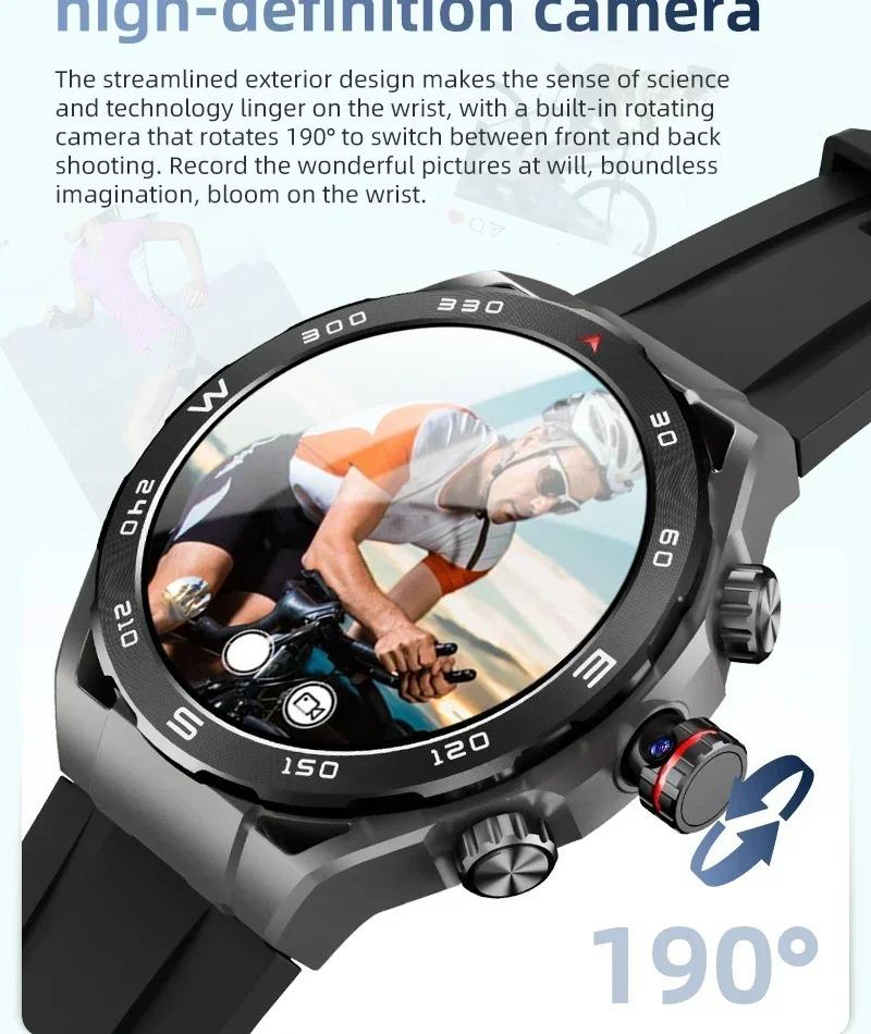 VP900 Smart Watch 4G SIM Card GPS Navigation Waterproof Fitness Camera Video Call  AMOLED HD Screen Large Capacity for Men Women SmartWatch