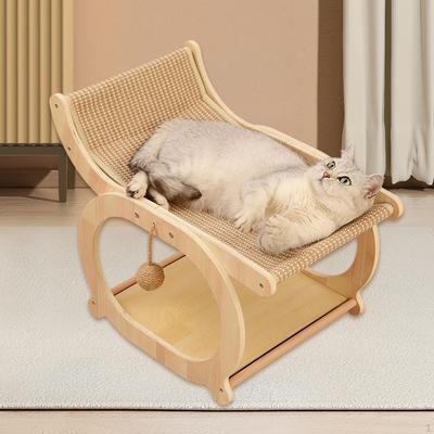 Cat Furniture Lounge with Interactive Toy And Elevated Sleeping Space