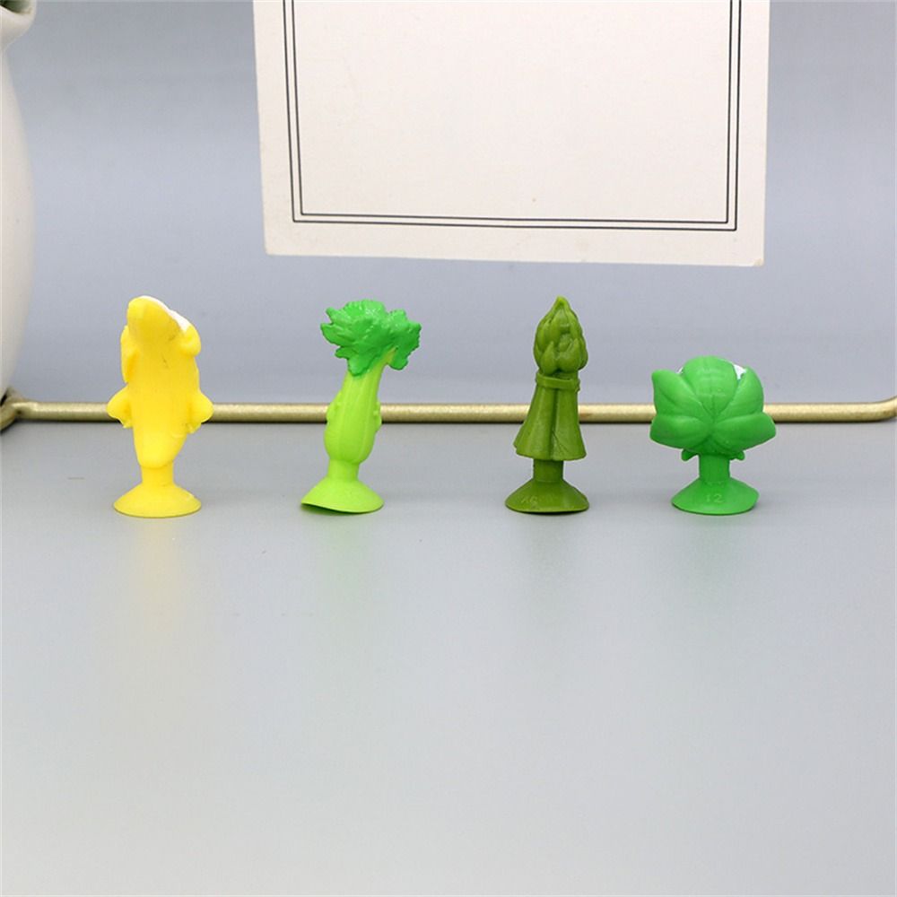 10Pcs Random Mini Suction Cup Toys Vegetables and Fruits Animal Mini Sucker Dolls Toy for Kid Boys Girls Gift