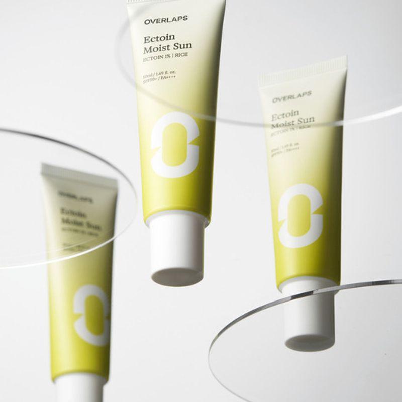 OVERLAPS [Set of 2] Ectoin Moist Moisture Glow Sunscreen SPF50+ PA++++ 2 sunscreens