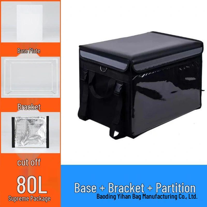 Cutie Izolată Impermeabilă pentru Livrare Mâncare pentru Standuri Stradale - Disponibilă în Mărimi Mari și Mici