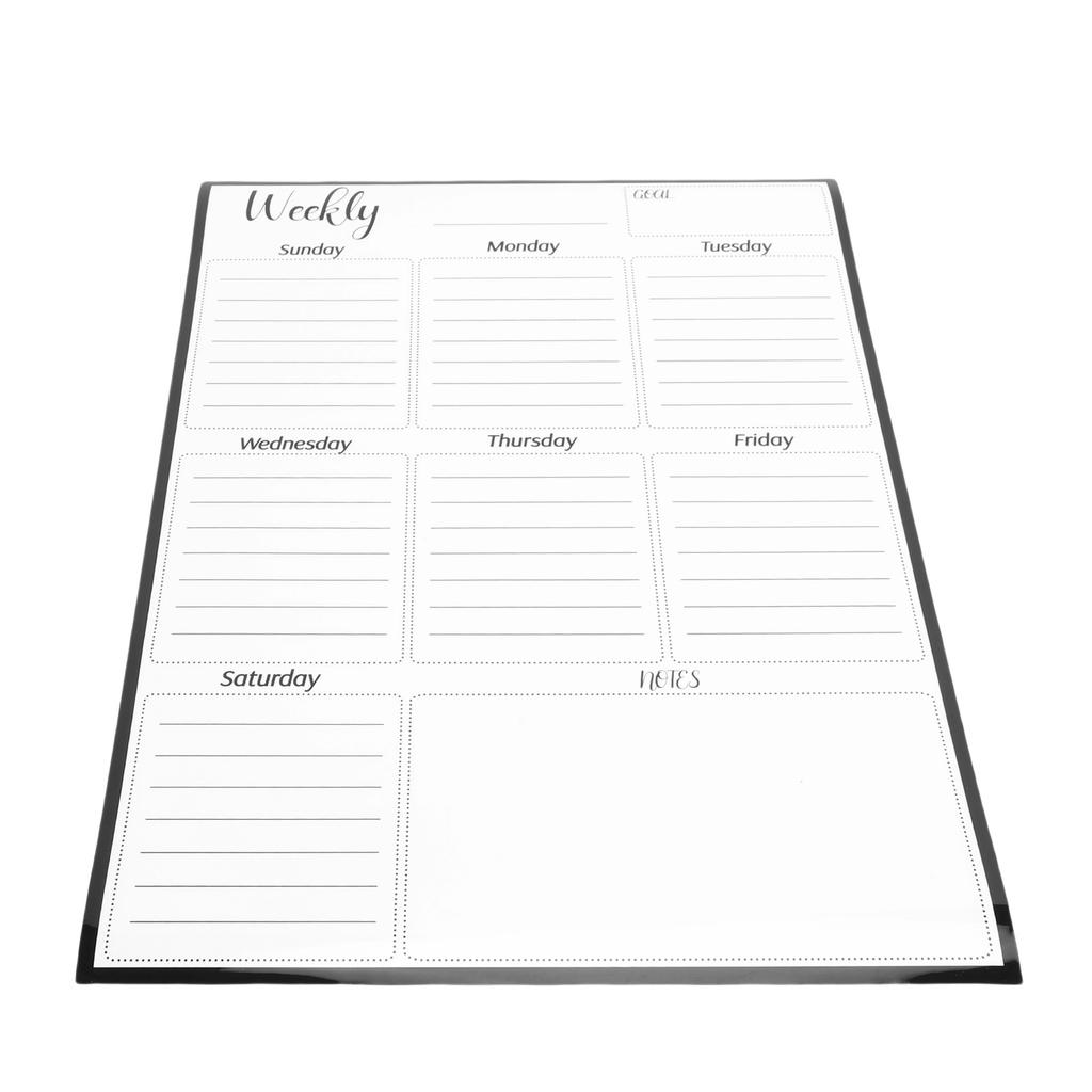 Magnet Weekly Planner Dry Erase Whiteboard Vertical To Do List Sheet for Home Office Classroom Stainless Steel Fridge