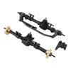 RC Front Rear Axle 27T 8T Internal Mounting Gear RC Car Axle Assembly Set with Link Mount for SCX10 PRO Black