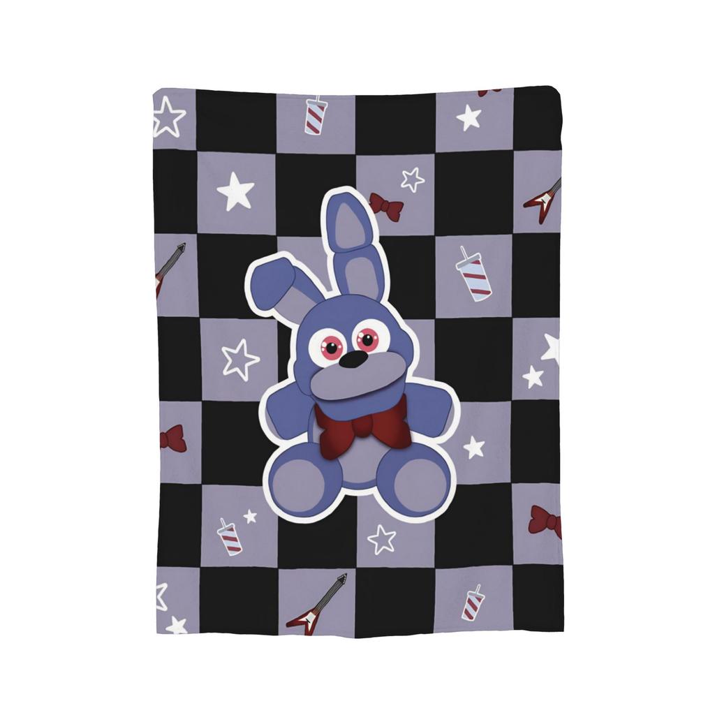 FNAF At Freddys Blanket Flannel All Season Portable Super Warm Throw Blanket for Bedding Bedroom Bedspread