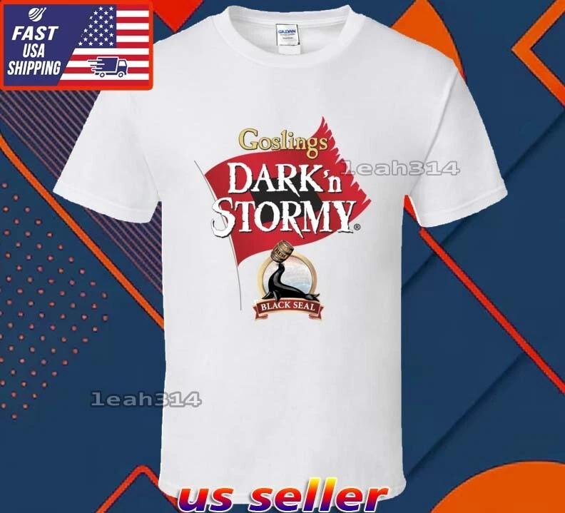 New Shirt Goslings Dark n Stormy Rum Logo T-Shirt Funny Usa Unisex Size S-5XL 3XL