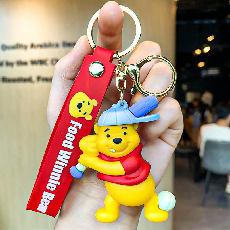 Cute Winnie The Pooh Keychain Adorable Cartoon Pvc Bag Charm Perfect Gift Idea