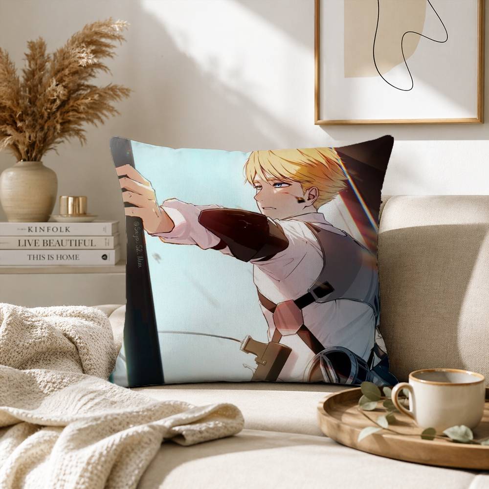 A-Anime Armin Arlert Pillow Case for Sofa Living Room Home office Decor Protective Cover