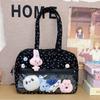 Fashi Anime Top Handle Bag Cute Polka Dot Canvas Shoulder Bag Large Capacity Tote Comfortable and Versatile Texture Ita Bag