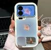 The pink and blue elephant bracket is suitable for Huawei mate70pro mobile phone case pura80nova14/13 glory.