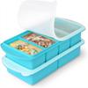 Silicone Freezer Tray Ice Cube Tray Baby Food Fridge Container Meal Prep Friendly Silicone Cube Tray with Lid