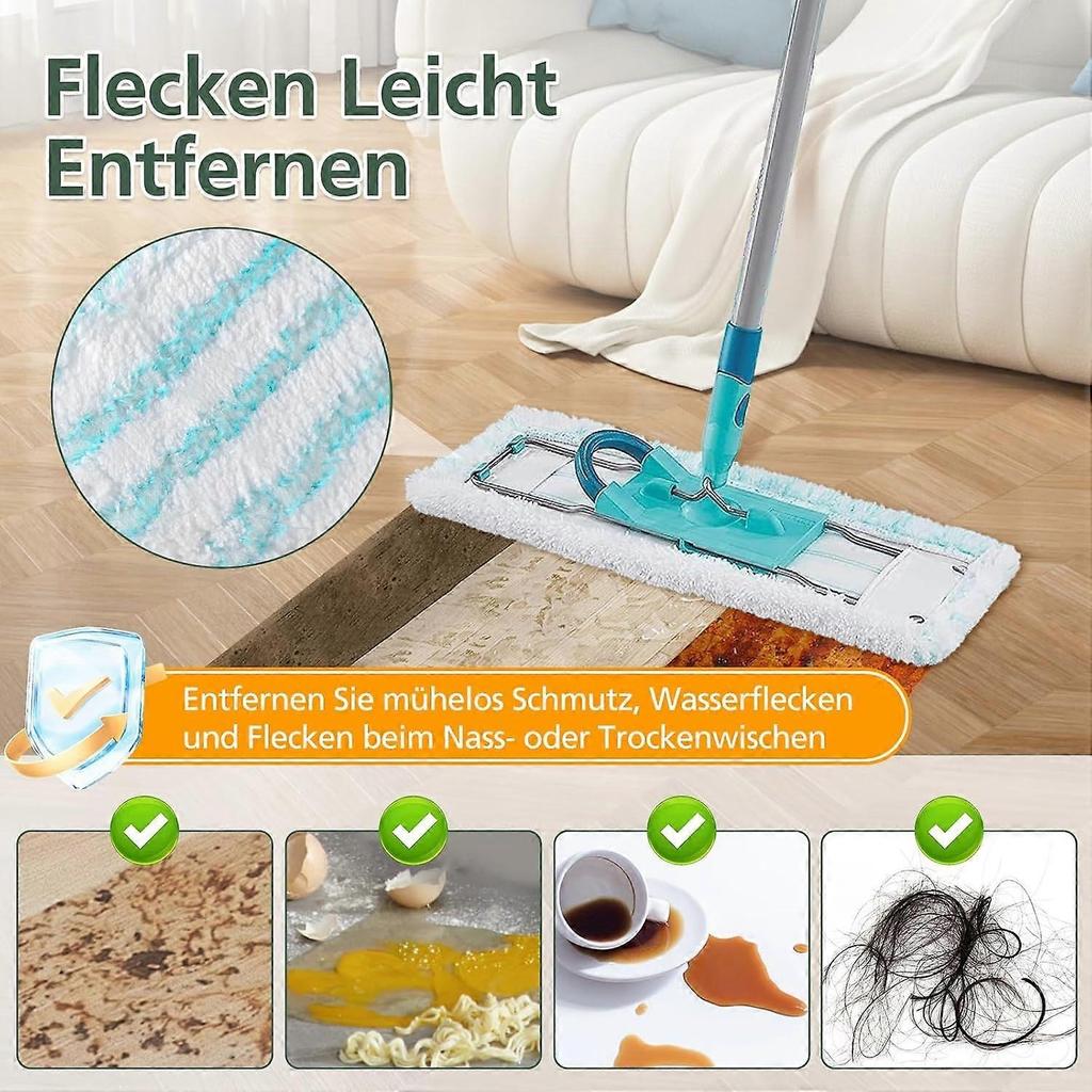 3 Pack Replacement Mop Covers for Leifheit Profi XL Micro Duo / Profi XL Cotton Plus All Floor Mop Handles, Removes Stains Quickly, Efficien