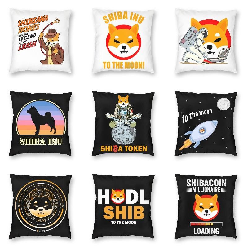 

Shiba Inu Coin Millionaire Hodl Shib Token Cushion Cover Sofa Home Decorative Dogecoin Bitcoin Square Throw Pillow Case 40x40