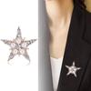 High Grade Five Pointed Star Pin Brooch Metal Alloy Pearl Rhinestone Corsage Atmospheric Women 'S Clothing Accessories Pin Pendant Dual UseTrendy