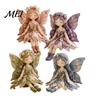 Vintage Garden Fairy Craft Patchwork DIY Kit, Flower Fairies Sewing Make 4 Kit Dolls, Beginner-Friendly Project for Home Decor Handmade Gift