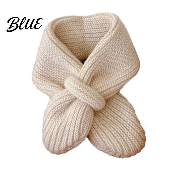 Knitted Wool Children Unisex Warm Elastic Soft Winter Thick Scarf Baby Solid Color Cold Resistant