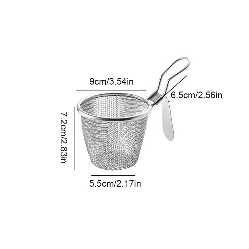 Stainless Steel Mesh Net Strainer Basket Colander  Pot Boil Food Colander To Strain Rinse Fry Steam Cook Vegetables Pasta