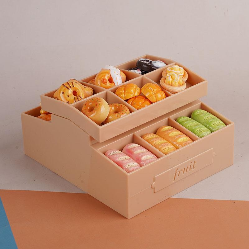 Japanese Dollhouse Mini Simulation Fruit Snack Rack Model Miniature Children'S Play House Ornament