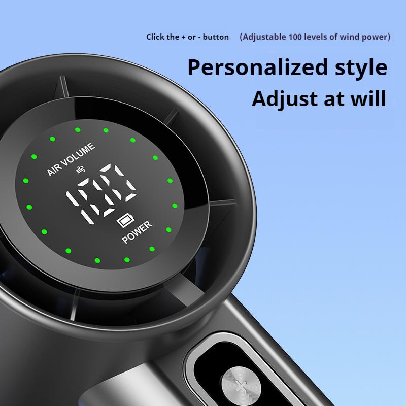 Portable Handheld Fan with Lanyard & LED Display 100 High-speed Cold Winds 3000mAh Mini Summer Fan for Outdoor,Travel,Camping