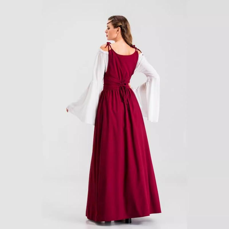 S-XXL Medieval Renaissance Corset Dress Retro Cosplay Costume Halloween Party