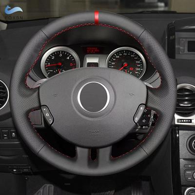 Para Renault Clio 3 RS 2005 2006 2007 2008 2009 2010 2011 2012 2013 Funda para Volante de Coche Perforada con Cuero Cosida a Mano
