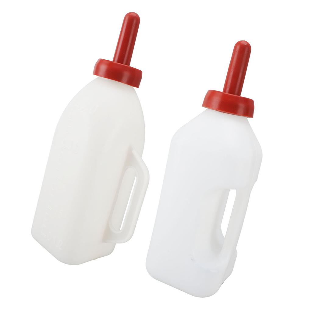 Calf Nursing Feeding Supplies Calf Feeding Bottle Durability Leakproof 2L Silicone Nipple Thicken with Handle for Farm