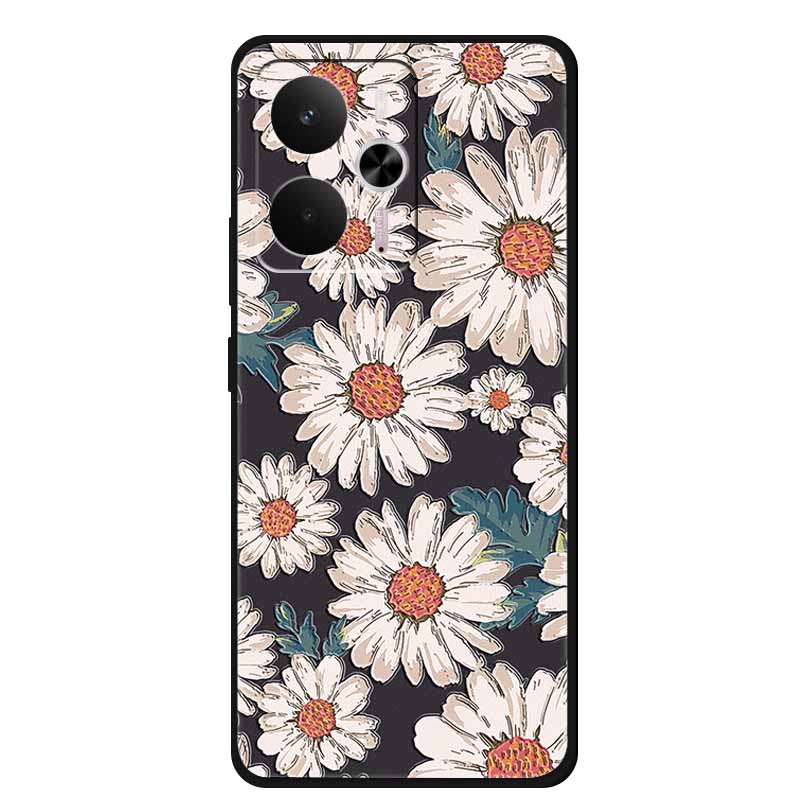 3D Emboss Case For Realme 14 5G Case Realme14 Coque Relief Flower Silicone Soft Back Cover For Realme 14 Phone Cases Funda Shell