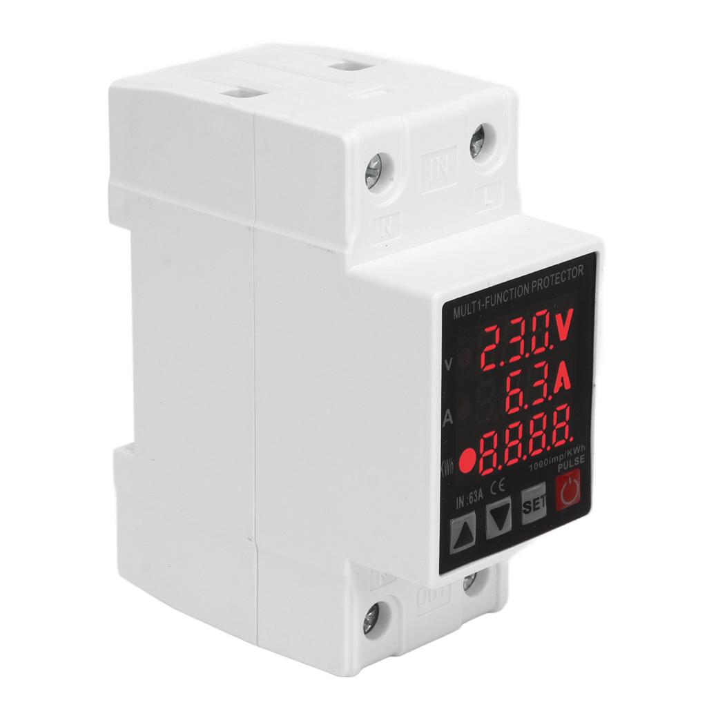 Over Under Voltage Protector Self Resetting Protective Device Adjustable Current Limit Digital Displ