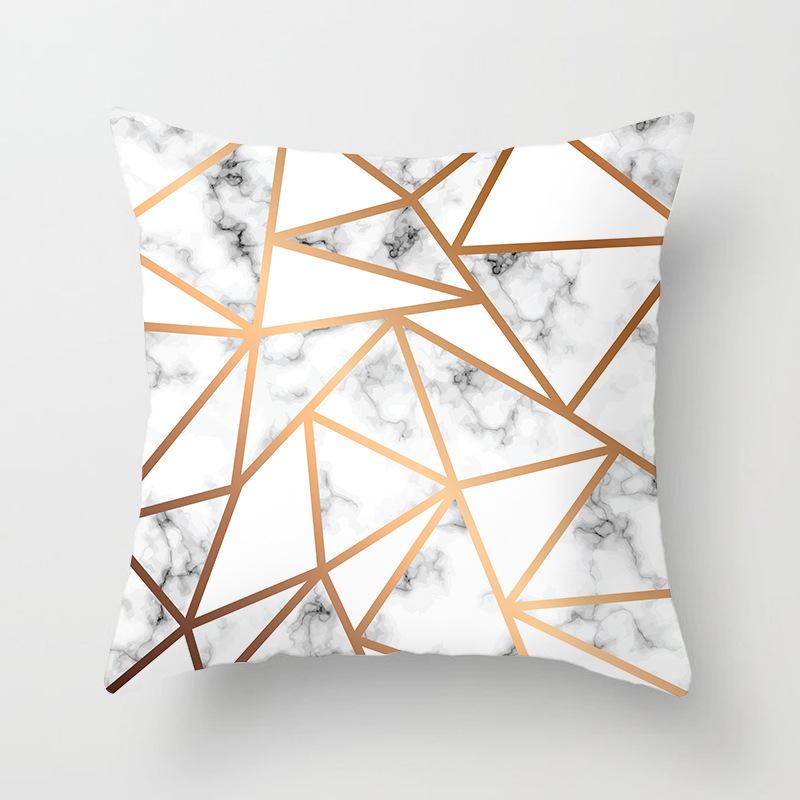 New Pink Marble Ultra-short Velvet Pillowcase Home Sofa Car Cushion Cover Can Be Selected for Your Own Pattern