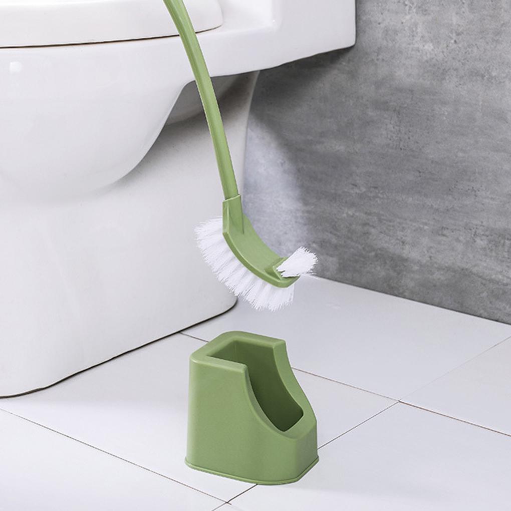 Home Office Bathroom Toilet Brush Set Strong Bristles Good Grips Compact Long Brush Heavy Base