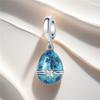 Copper Blue Star Easter Egg Pendants Bracelet Charms Fit Women Jewelry Party Beads Diy Fine Gifts Accessories