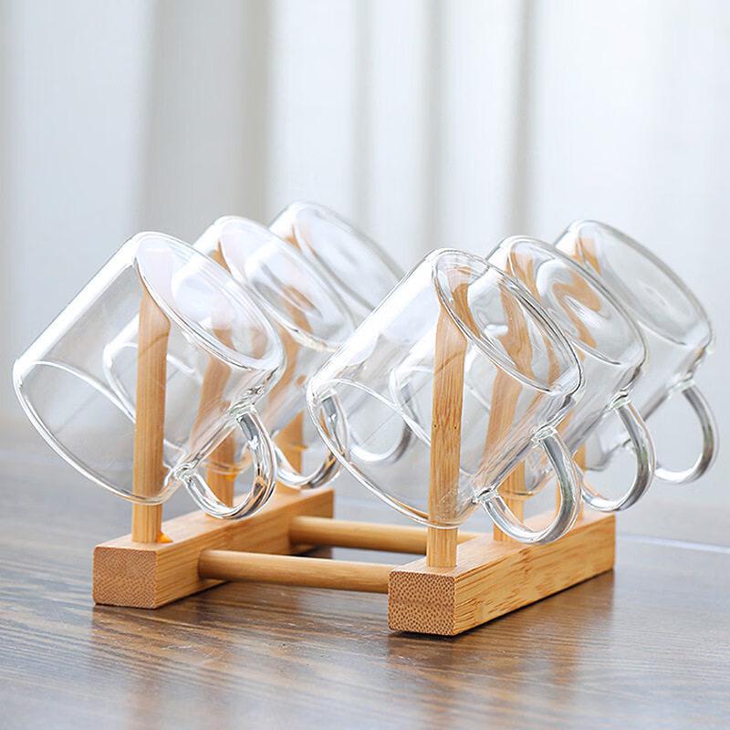 ZISIZ Heat-Resistant Six-Color Glass Tea Set