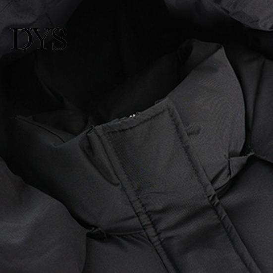Winter Cotton Coat Down Neck Protection Stand Collar Padded Hooded with Pockets Jacket Zip-up Parka Windproof Heat Retention Daily Cold Weather