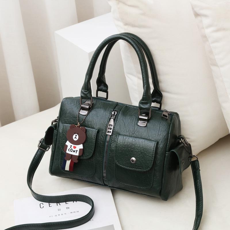 SCIONE Fashion Women's Handbags Pure Color Steel Clip Women's Bags Large Capacity Bags