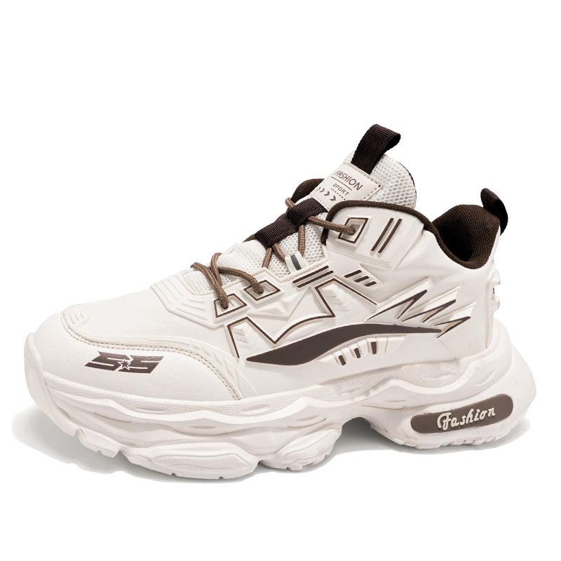 

Jinjiang autumn and winter new men s high-top platform dad shoes large size leather surface casual mecha shoes live sports men s shoes 46