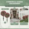 Artificial Rose Topiary UV Resistant, 2-Pack Fake Plants, 55 cm, Pink