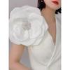 Multi Layer Soft Fabric Large Flower Brooch Stylish Breastpin for Dresses and Tops Floral Shaped Corsage Party Accessory