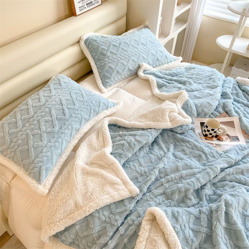 Winter Velvet Pillowcase with High Aesthetic Value, A Pair of Milk Velvet Coral Velvet Pillowcases, 48x74 Dormitory