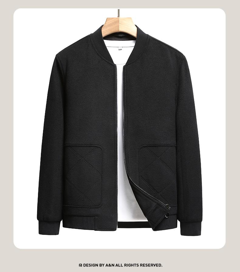 Jovo Spring and Autumn Cotton Wool Baseball Collar Coat