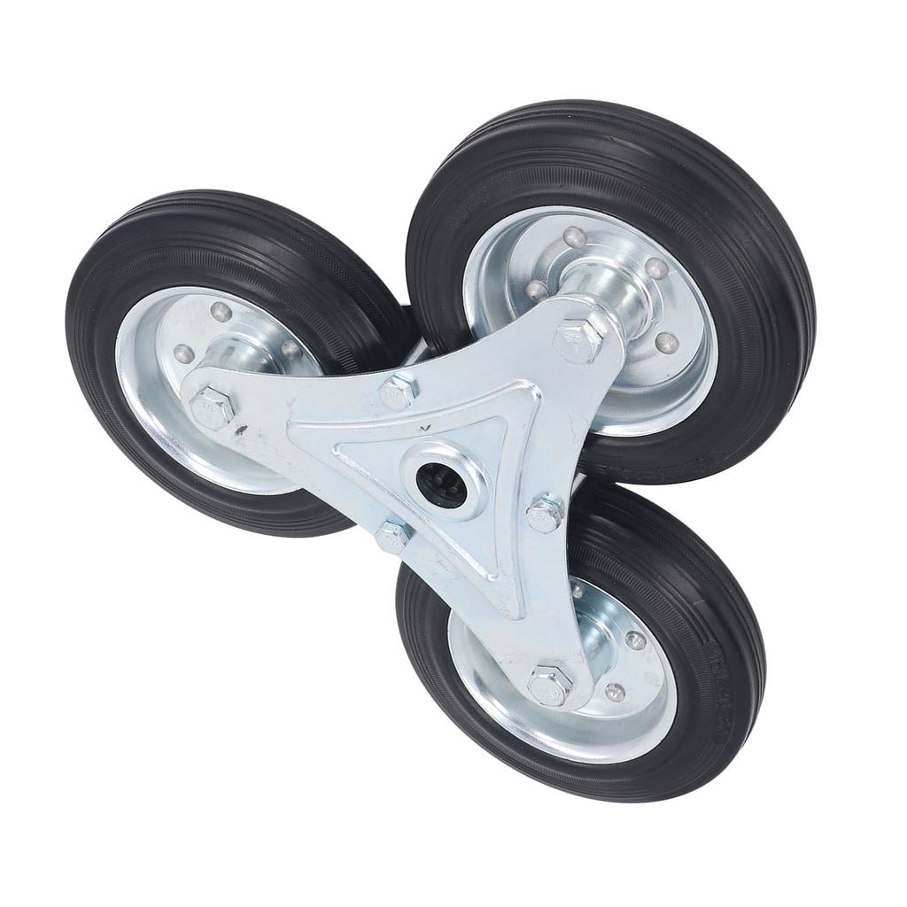 Stair Climbing Wheel 6 Inch 300LBS Load Capacity Heavy Duty Triangular Wheel Solid Rubber Shopping Cart Caster