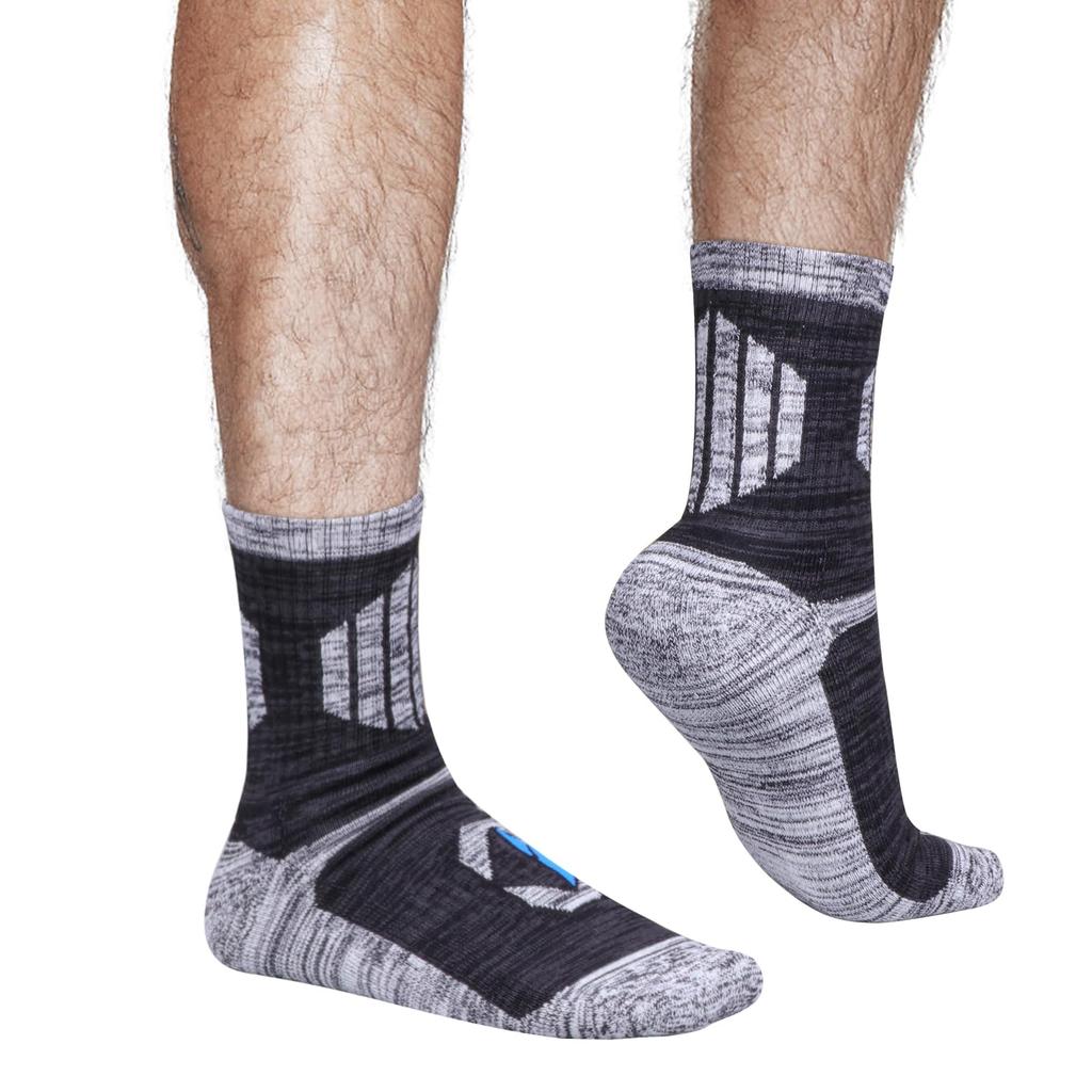 YUEDGE Dicke Sportsocken für die Arbeit und verstärktes Premium-Größenset Herren-Wandersocken, Strapazierfähig, Reißfest, Gepolstert, Baumwolle, 23-26cm, 5 Paar
